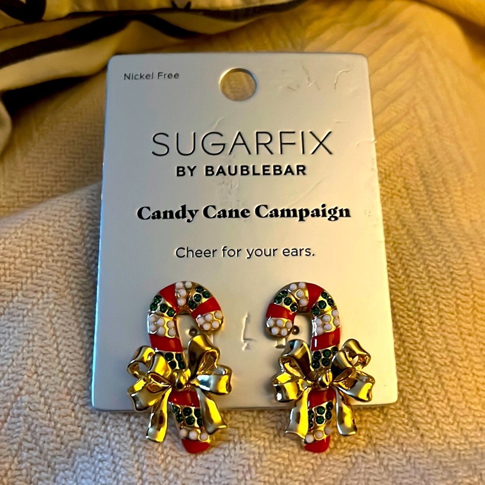 Sugarfix Candy Cane Holiday Earrings Collection